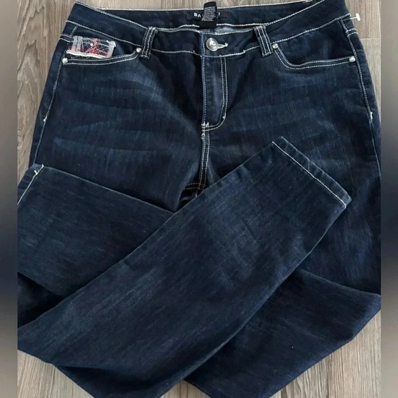Baccini jeans, straights, Size:10 Patchwork, Embellished, contemporary, Classic - Picture 1 of 7